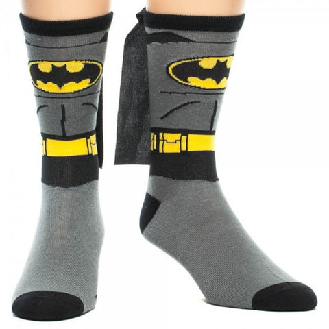 Batman Costume Crew Socks with Capes