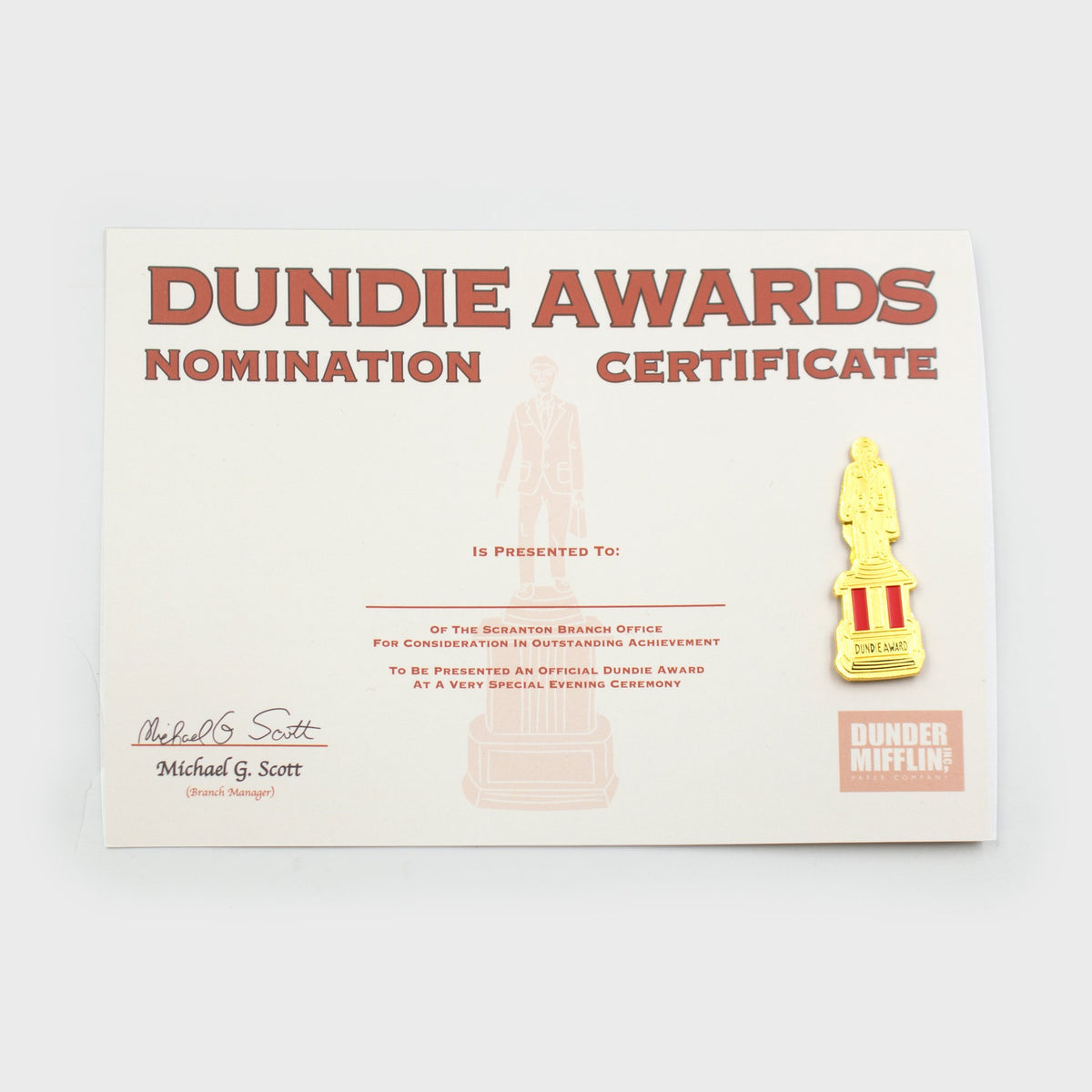The Office Dundie Awards Certificate & Pin – Gaming Outfitters the-office-dundie-awards-certificate-pin-gaming-outfitters