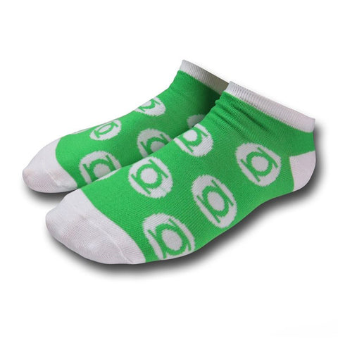 Green Lantern White Logo Ankle Socks - Gaming Outfitters