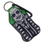 Beetlejuice Hand Sanitizer Bottle Holder Keychain