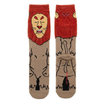 The Wizard of Oz Cowardly Lion Character Crew Socks