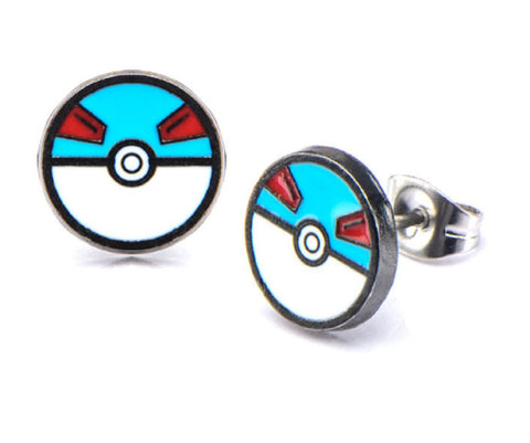 Pokémon Great Ball Stud Earrings - Gaming Outfitters