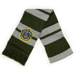 Harry Potter Slytherin Premium Striped Scarf With Crest Patch