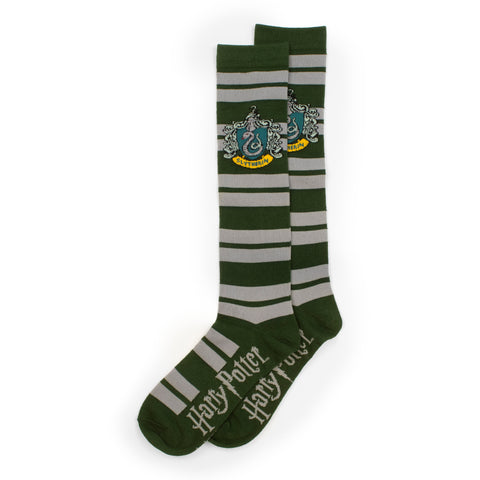 Harry Potter Slytherin Premium Striped Crest Knee High Socks