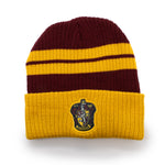 Harry Potter Gryffindor Premium Striped Beanie With Crest Patch