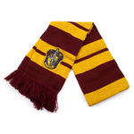 Harry Potter Gryffindor Premium Striped Scarf With Crest Patch