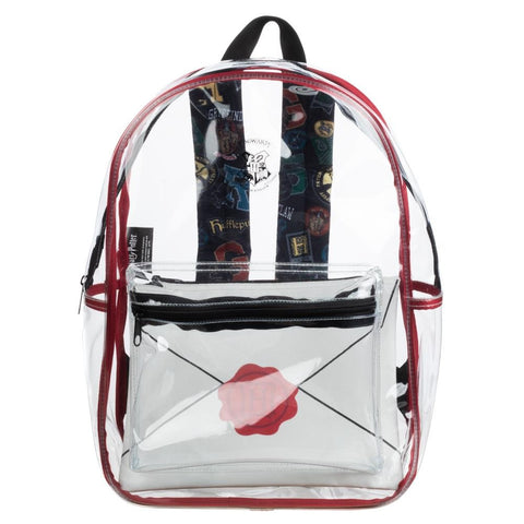 Harry Potter Hogwarts Clear Backpack w/ Removable Pouch