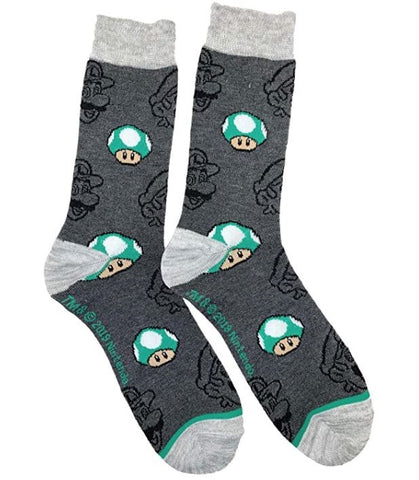 Super Mario Bros. Green Mushroom Crew Socks