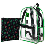 Minecraft Creeper Clear Backpack w/ Removable Pouch