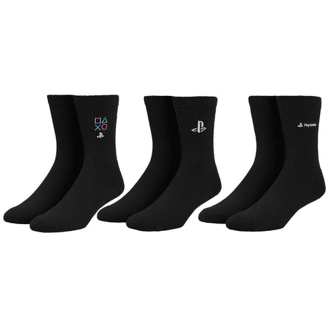 PlayStation Logos Embroidered Crew Socks