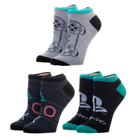 Soxy Gamer For Life Lot de 6 paires de chaussettes pour homme Motif  manettes de jeu Noir avec talon et orteils colorés Taille 39-45