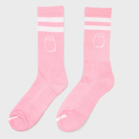 Pusheen Pink Athletic Crew Socks