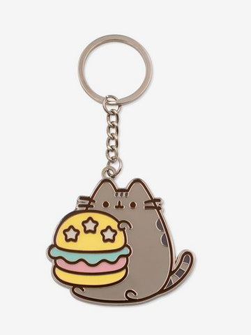 Pusheen Cheeseburger Keychain