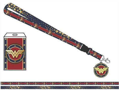 Wonder Woman Stars & Shield Lanyard