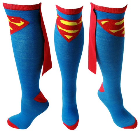 Superman Knee High Socks With Cape