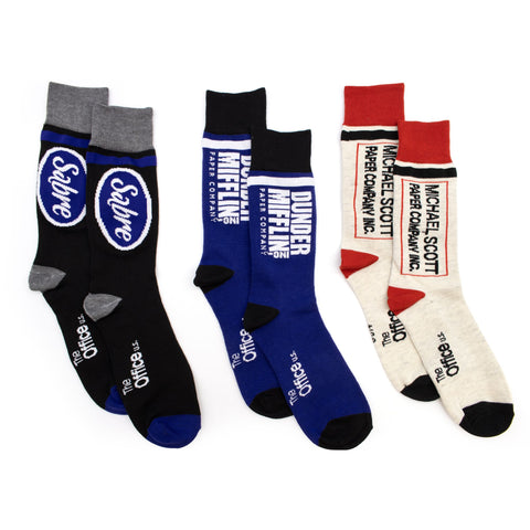 The Office Company Logos Crew Sock Set