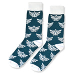 The Legend of Zelda Blue Hylian Crest Crew Socks